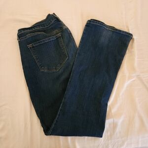 Old Navy Curvy Mid Rise Size 12 Regular  Dark Denim Jeans Boot Cut